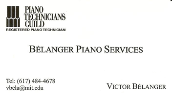 V. Belanger, piano services